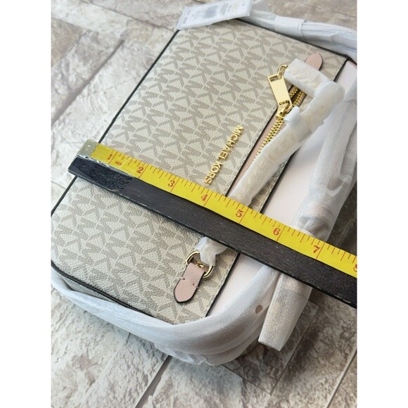 Michael Kors Jet Set Item Large East West Zip Chain Crossbody Bag Vanilla Pink - Picture 11 of 16